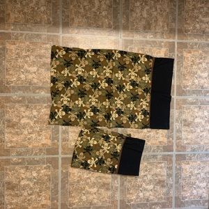 2 hand made pillow cases Camo  skull crossbones.